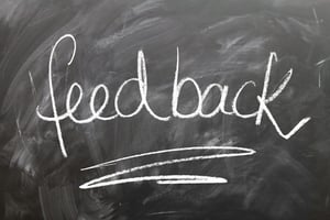 feedback written on chalk